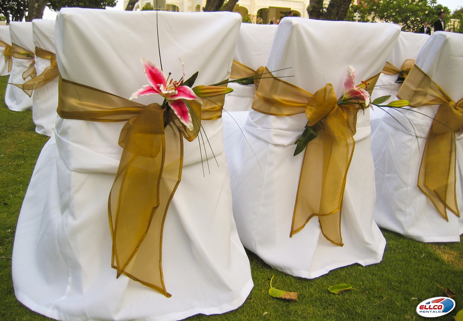 Chair Cover White Fits Standard Folding Chair Only in Chairs